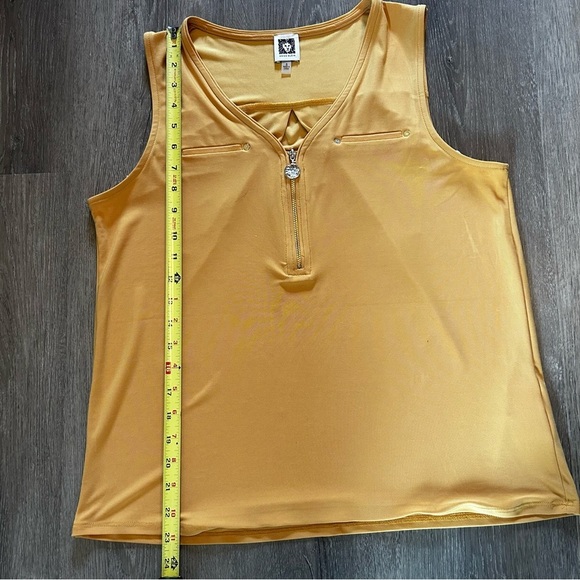 Anne Klein NWOT, Business Casual, Everyday, Layer Mustard Sleeveless Tank Top - Picture 6 of 9